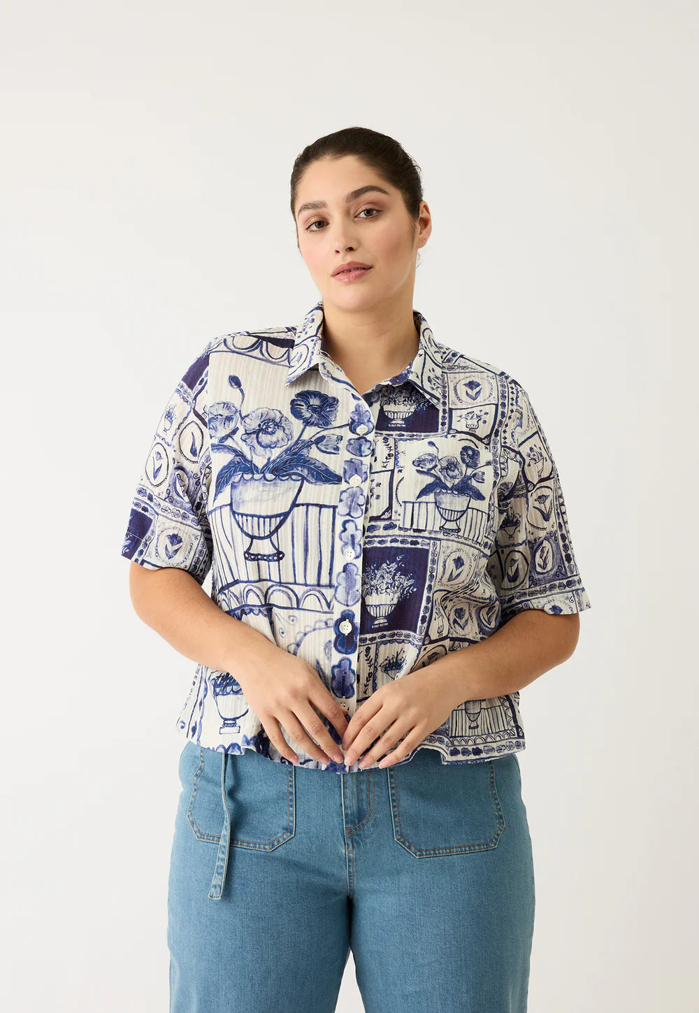 Nancybird - Summer Shirt - Lyon Tile - S6-A33LT