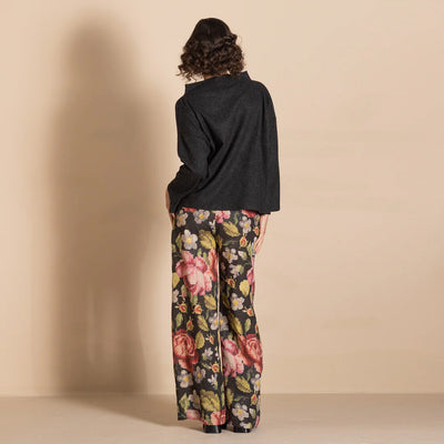 Megan Salmon - Tapestry Box Jumper - Charcoal - MSW26-M6746