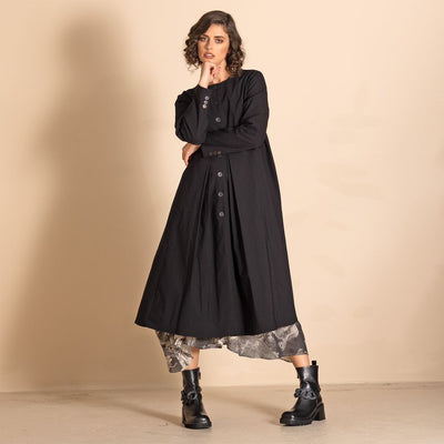 Megan Salmon - Twill Me Duelling Coat - Black - MSW26-M5744