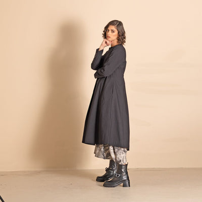 Megan Salmon - Twill Me Duelling Coat - Black - MSW26-M5744