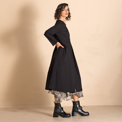 Megan Salmon - Twill Me Duelling Coat - Black - MSW26-M5744