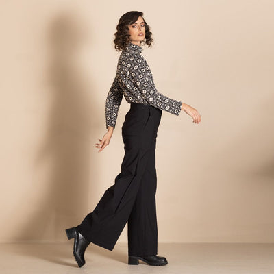 Megan Salmon - Twill Me Mariner Pant - Black - MSW26-M9717