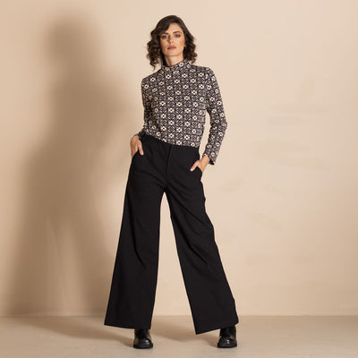 Megan Salmon - Twill Me Mariner Pant - Black - MSW26-M9717