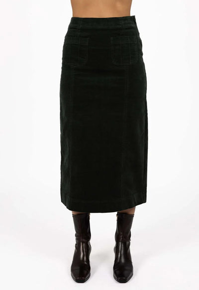 Humidity - Va Va Velour Skirt - Pine - HW26123