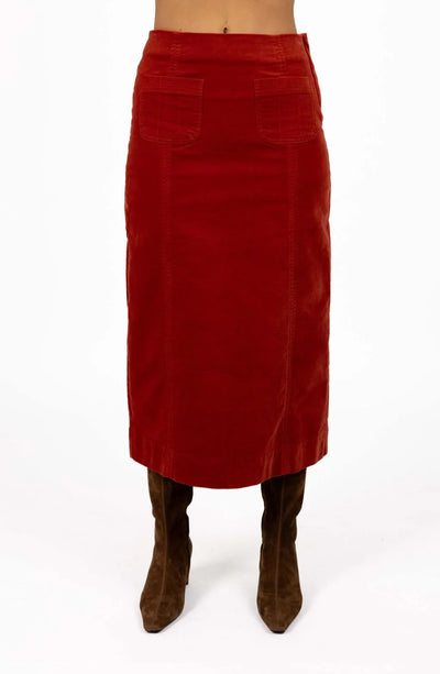 Humidity - Va Va Velour Skirt - Rust HW26123