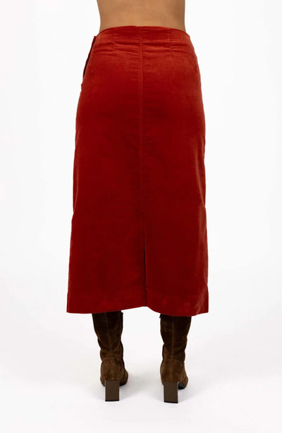 Humidity - Va Va Velour Skirt - Rust HW26123
