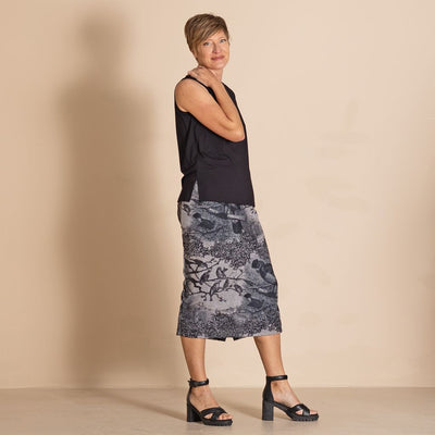 Megan Salmon - Viscose Lycra Sleeveless Audrey - Black