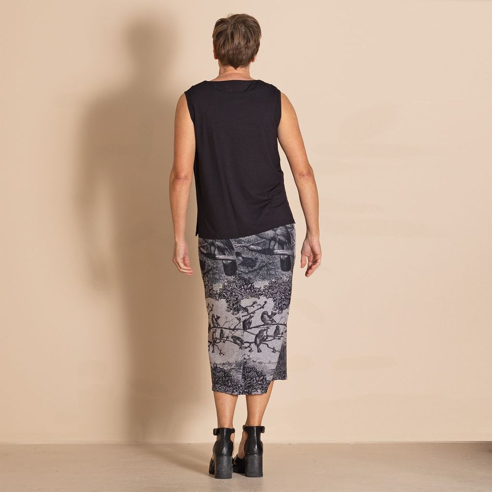 Megan Salmon - Viscose Lycra Sleeveless Audrey - Black