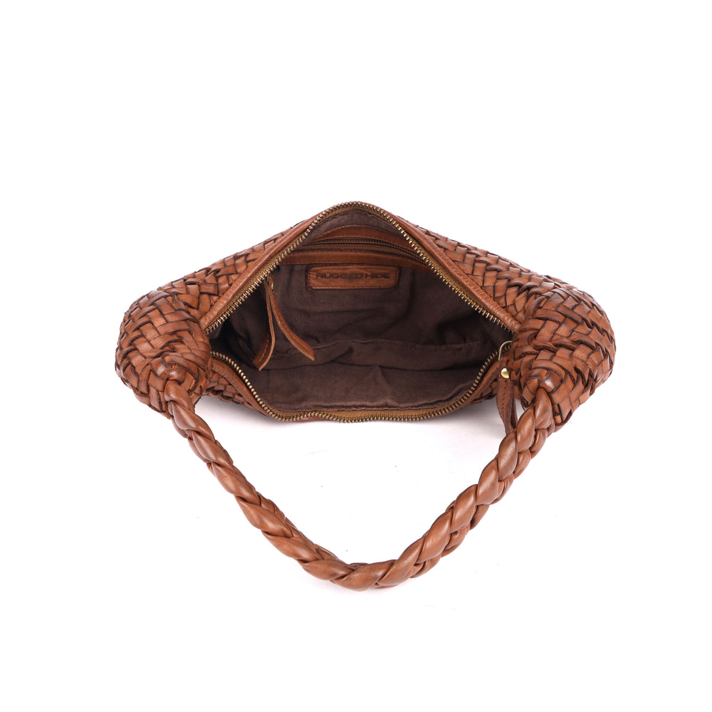 Rugged Hide - Windsor Mini Woven Shoulder Bag - Oak - RH-2567-OAK