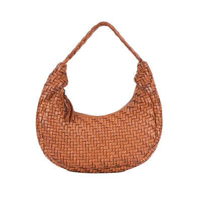Rugged Hide - Mini Woven Shoulder Bag - Tan - RH-2567-TAN