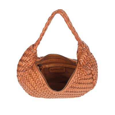 Rugged Hide - Mini Woven Shoulder Bag - Tan - RH-2567-TAN