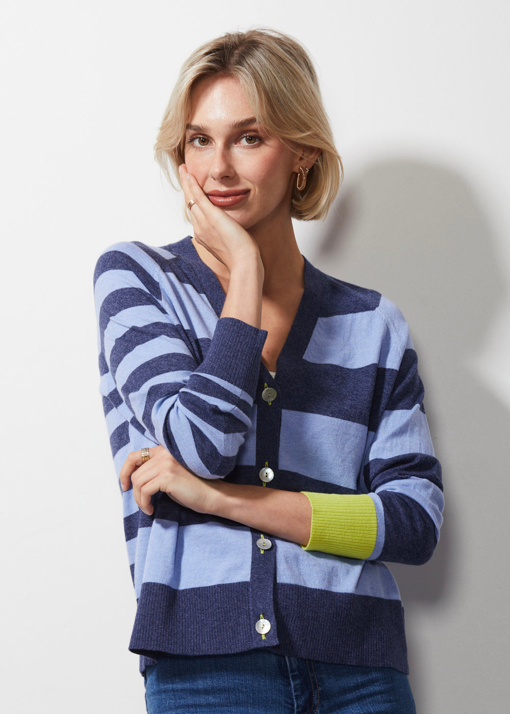 Zaket & Plover - Multi Stripe Cardi