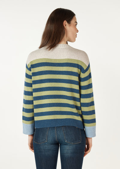 Zaket & Plover - Fairisle Jumper - Denim - ZP7102