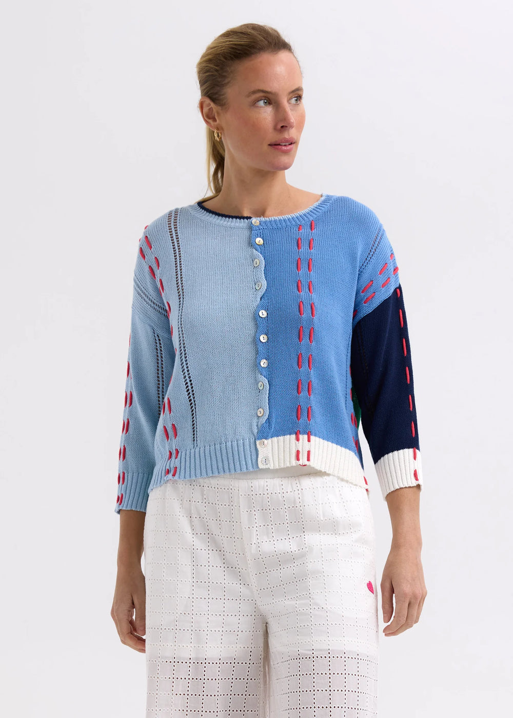 Zaket & Plover - Thread Detail Cardi - ZP7719 Blue