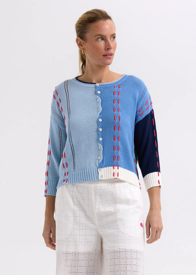 Zaket & Plover - Thread Detail Cardi - ZP7719 Blue