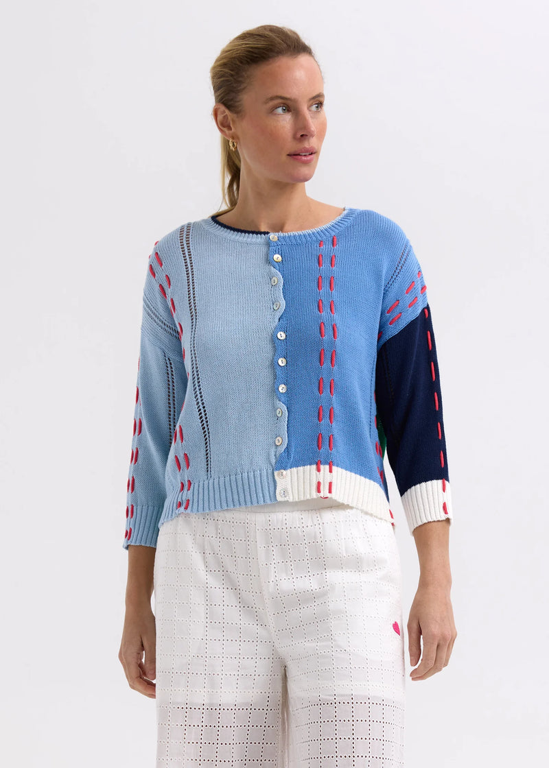 Zaket & Plover - Thread Detail Cardi - ZP7719 Blue