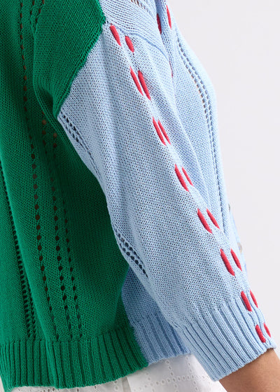 Zaket & Plover - Thread Detail Cardi - ZP7719 Blue