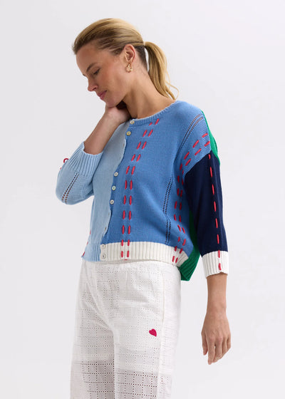 Zaket & Plover - Thread Detail Cardi - ZP7719 Blue