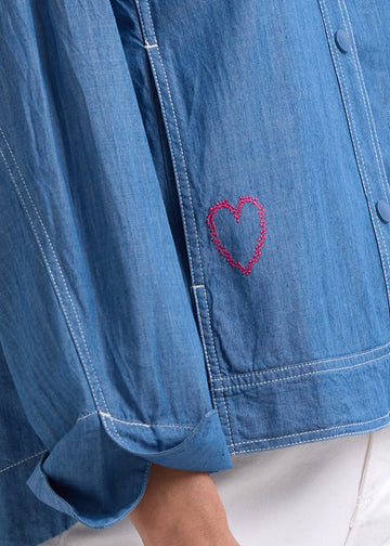 Zaket & Plover - Denim Shaket - ZP7751 - Washed Denim