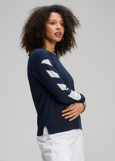 Zaket & Plover - Sleeve Accent Jumper - Dark Denim (ZP8105)