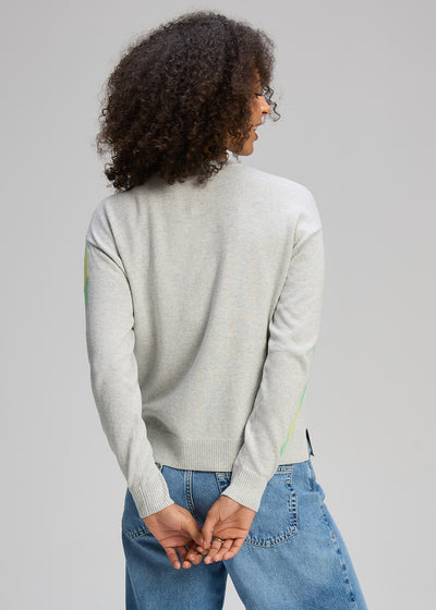 Zaket & Plover - Sleeve Accent Jumper - Light Marl (ZP8105