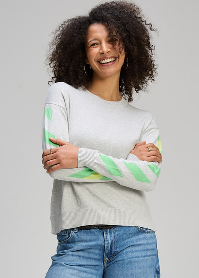 Zaket & Plover - Sleeve Accent Jumper - Light Marl (ZP8105