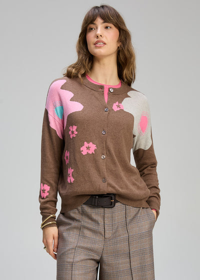 Zaket & Plover - Petal Play Cardi - Bark (ZP8121)