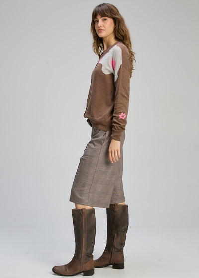 Zaket & Plover - Petal Play Cardi - Bark (ZP8121)