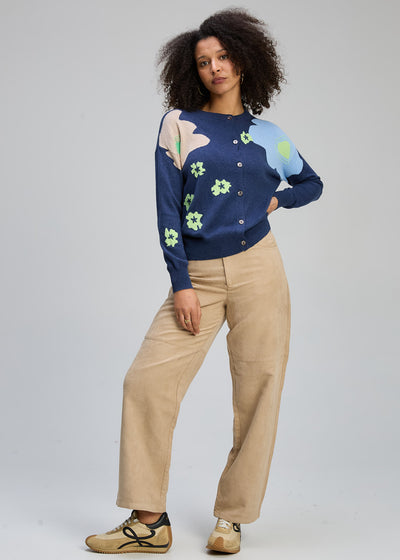 Zaket & Plover - Petal Play Cardi - Denim (ZP8121)