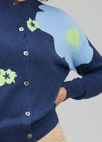 Zaket & Plover - Petal Play Cardi - Denim (ZP8121)