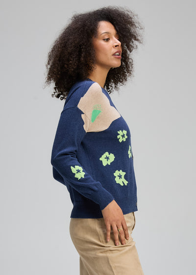 Zaket & Plover - Petal Play Cardi - Denim (ZP8121)