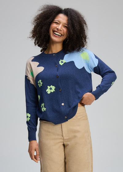 Zaket & Plover - Petal Play Cardi - Denim (ZP8121)
