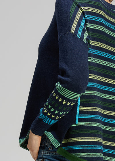 Zaket & Plover - Textured Swing Jumper - Dark Denim (ZP8126)