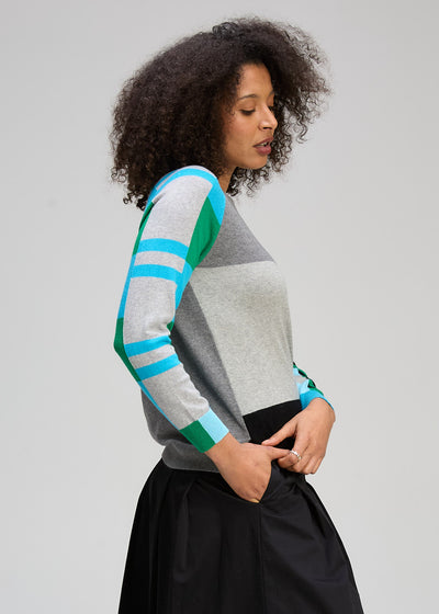 Zaket & Plover - Colour Block Jumper - Marl (ZP8127)