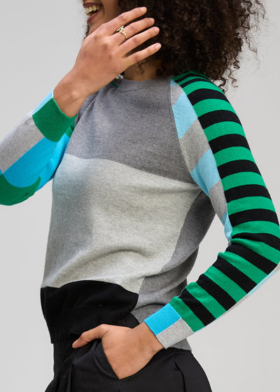Zaket & Plover - Colour Block Jumper - Marl (ZP8127)