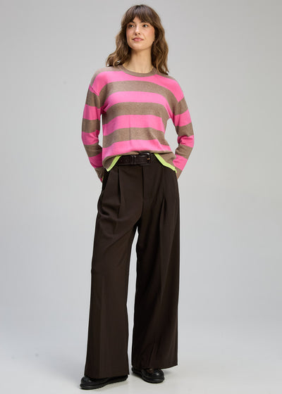 Zaket & Plover - Stripe Clash - Walnut (ZP8133)