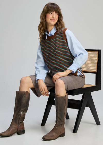 Zaket & Plover - Textured Tank - Coffee (ZP8137)