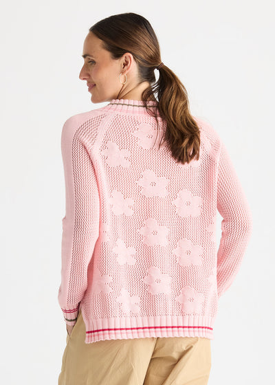Zaket & Plover - Floral Pointelle Vee