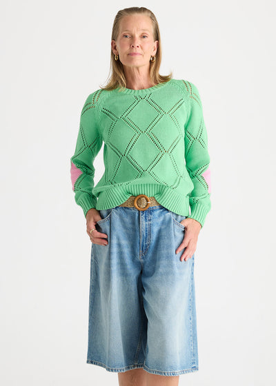 Zaket & Plover - Diamond Detail Jumper - Mint