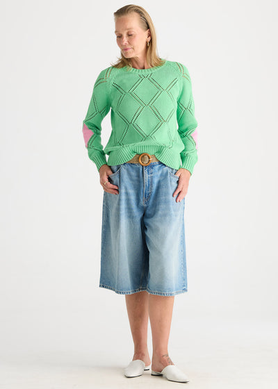 Zaket & Plover - Diamond Detail Jumper - Mint