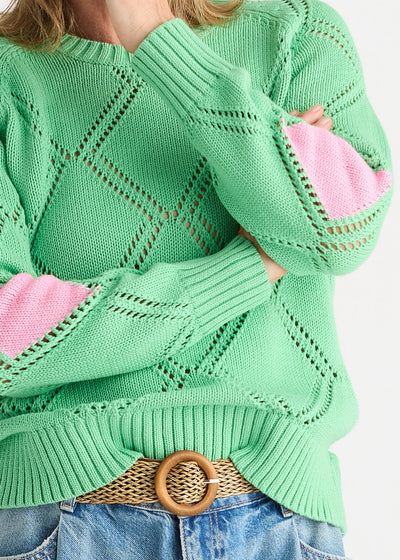 Zaket & Plover - Diamond Detail Jumper - Mint