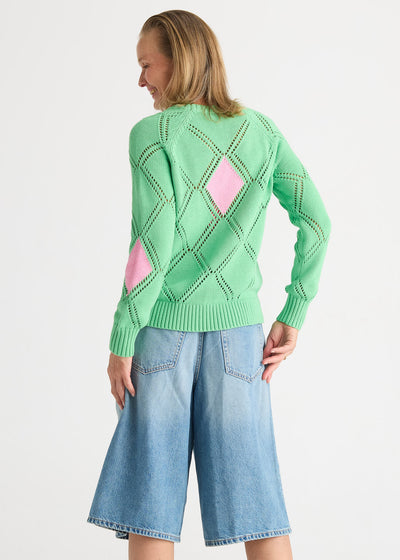 Zaket & Plover - Diamond Detail Jumper - Mint