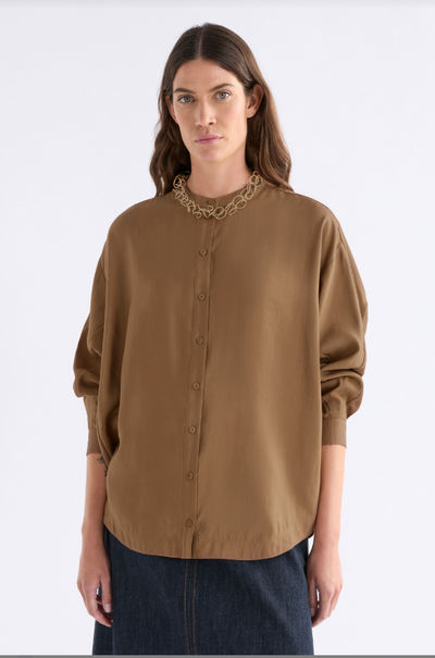 Elk - Ahren Shirt - Dark Toffee