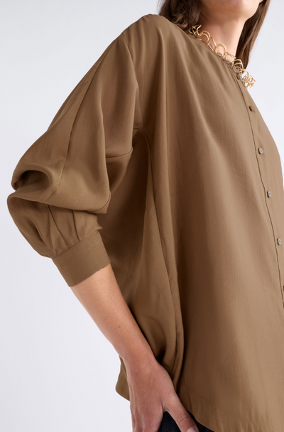 Elk - Ahren Shirt - Dark Toffee