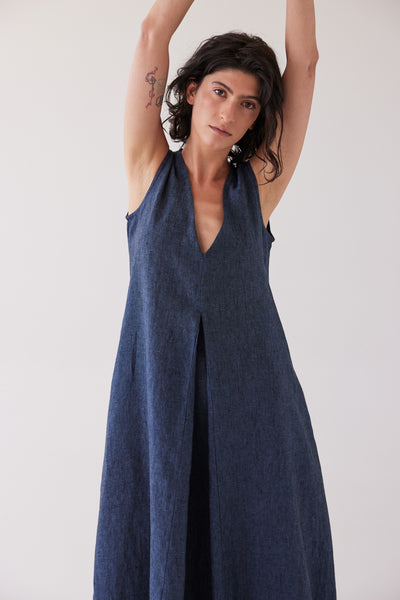 Eva's Sunday - Albert Reversible Dress - Navy