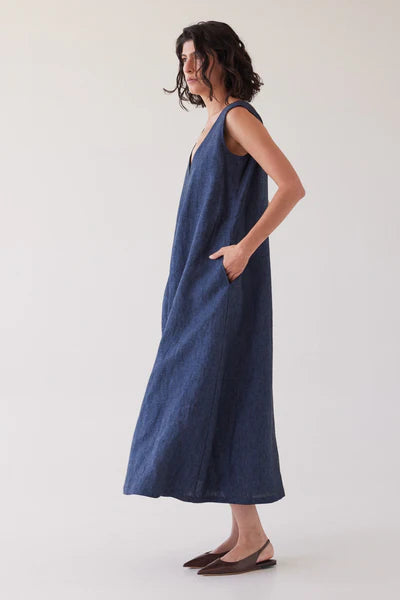 Eva's Sunday - Albert Reversible Dress - Navy