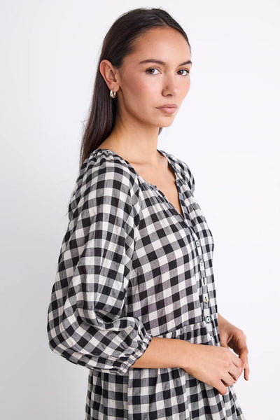 Ivy + Jack - Aries Gingham Mini Dress - Black - 151116
