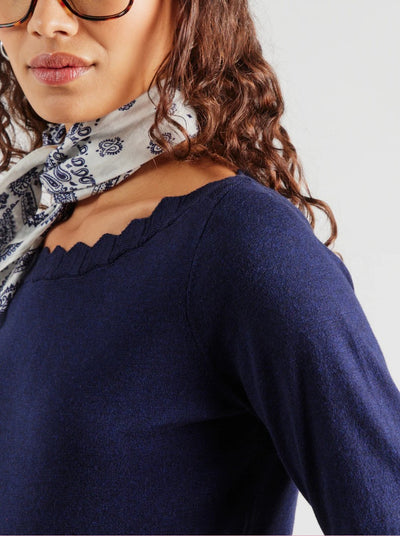 King Louie - Audrey Cocoon Top - Navy - 09903-413AW26