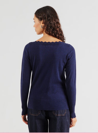 King Louie - Audrey Cocoon Top - Navy - 09903-413AW26