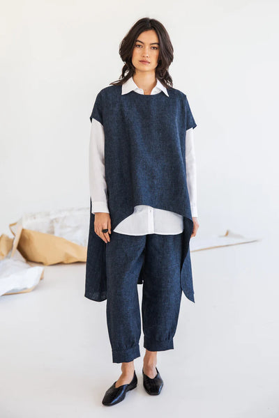 Eva's Sunday - Aurora Top - Navy - EST335-NAVY